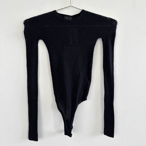 WARDROBE.NYC - Web Fishnet Bodysuit - Picture 1 of 6